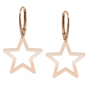 Selena - Cercei personalizati stea din argint 925 placat cu aur roz - Leverback Selena - Cercei personalizati stea din argint 925 placat cu aur roz - Leverback