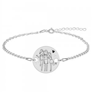 Sisters - Bratara din argint 925 personalizat pentru surori
