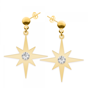 Star Light - Cercei personalizati steluta cu tija din argint 925 placat cu aur galben 24K Star Light - Cercei personalizati steluta cu tija din argint 925 placat cu aur galben 24K
