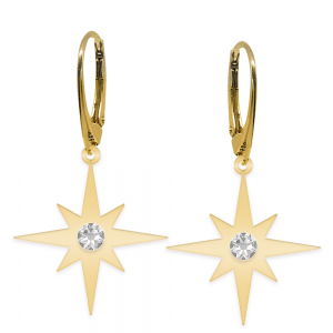 Star Light - Cercei personalizati steluta cu leverback din argint 925 placat cu aur galben 24K Star Light - Cercei personalizati steluta cu leverback din argint 925 placat cu aur galben 24K