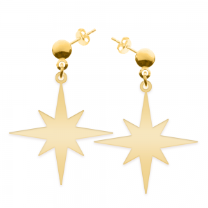 Star Light - Cercei personalizati steluta cu tija din argint 925 placat cu aur galben 24K Star Light - Cercei personalizati steluta cu tija din argint 925 placat cu aur galben 24K