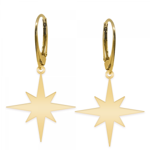 Star Light - Cercei personalizati steluta cu leverback din argint 925 placat cu aur galben 24K Star Light - Cercei personalizati steluta cu leverback din argint 925 placat cu aur galben 24K