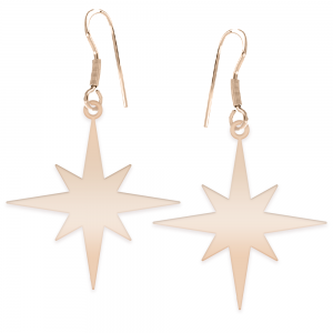 Star Light - Cercei personalizati steluta cu tortita deschisa din argint 925 placat cu aur roz Star Light - Cercei personalizati steluta cu tortita deschisa din argint 925 placat cu aur roz