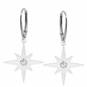 Star Light - Cercei personalizati steluta cu leverback din argint 925