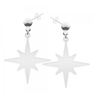 Star Light - Cercei personalizati steluta cu tija din argint 925