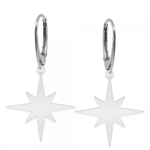 Star Light - Cercei personalizati steluta cu leverback din argint 925