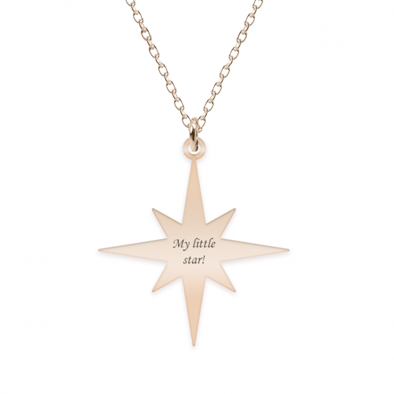 Star Light - Colier personalizat steluta din argint 925 placat cu aur roz Star Light - Colier personalizat steluta din argint 925 placat cu aur roz