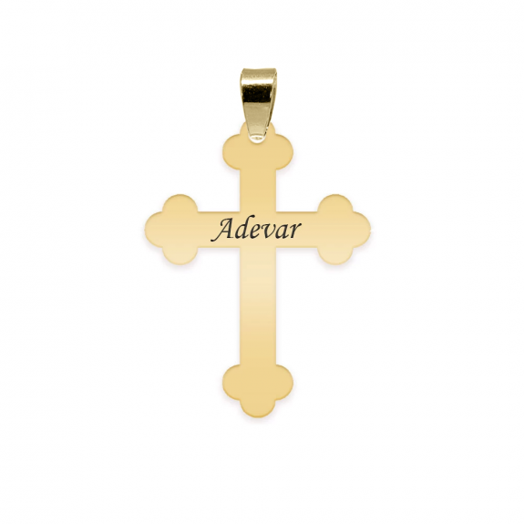 Stavros - Pandantiv personalizat cruce din argint 925 placat cu aur galben 24K Stavros - Pandantiv personalizat cruce din argint 925 placat cu aur galben 24K