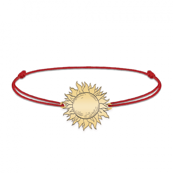 Sun- Bratara personalizata snur cu soare din argint 925 placat cu aur galben 24K Sun- Bratara personalizata snur cu soare din argint 925 placat cu aur galben 24K