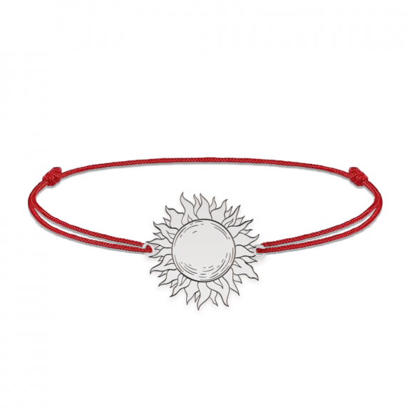 Sun- Bratara personalizata snur cu soare din argint 925 Sun- Bratara personalizata snur cu soare din argint 925