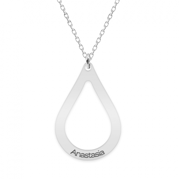 Suze - Colier personalizat lacrimi si nume din argint 925 Suze - Colier personalizat lacrimi si nume din argint 925