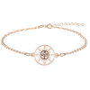 Trip - Bratara personalizata busola din argint 925 placat cu aur roz Trip - Bratara personalizata busola din argint 925 placat cu aur roz