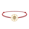 Trip - Bratara personalizata snur busola din argint 925 placat cu aur galben 24K
