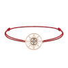 Trip - Bratara personalizata snur busola din argint 925 placat cu aur roz Trip - Bratara personalizata snur busola din argint 925 placat cu aur roz