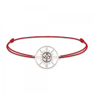 Trip - Bratara personalizata snur busola din argint 925