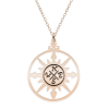 Trip - Colier personalizat busola din argint 925 placat cu aur roz Trip - Colier personalizat busola din argint 925 placat cu aur roz