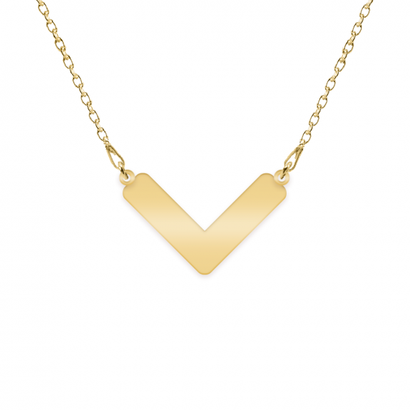 Victory - Colier personalizat cu nume din argint 925 placat cu aur galben 24K