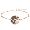Yin&Yang - Bratara personalizata cu doua pisici din argint 925 placat cu aur roz Yin&Yang - Bratara personalizata cu doua pisici din argint 925 placat cu aur roz