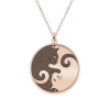 Yin&Yang - Colier personalizat cu doua pisici din argint 925 placat cu aur roz Yin&Yang - Colier personalizat cu doua pisici din argint 925 placat cu aur roz