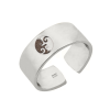 Yin&Yang - Inel reglabil personalizat cu doua pisici din argint 925