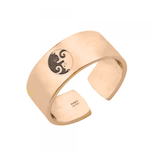 Yin&Yang - Inel reglabil personalizat cu doua pisici din argint 925 placat cu aur roz Yin&Yang - Inel reglabil personalizat cu doua pisici din argint 925 placat cu aur roz