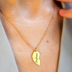 You and Me - Set coliere pentru cuplu, din argint 925 personalizate cu nume