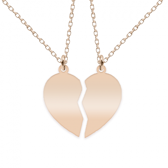 You and Me - Set coliere pentru cuplu, din argint 925 personalizate cu nume