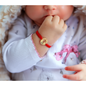 Angel - Bratara personalizata snur impletit banut cu ingeras si nume gravat din argint 925 placat cu aur galben 24K Angel - Bratara personalizata snur impletit banut cu ingeras si nume gravat din argint 925 placat cu aur galben 24K