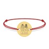 BFF - Bratara cu snur personalizata pentru cei mai buni prieteni din argint 925 placat cu aur galben 24K