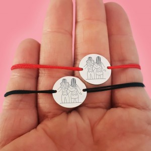 BFF - Bratara cu snur personalizata pentru cei mai buni prieteni din argint 925