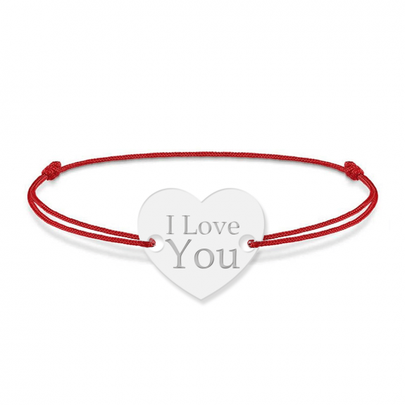 Bratara personalizata din snur rosu cu talisman din argint 925, Inimioara, I Love You, BijuBOX, 15 + 3 cm, Cutiuta inclusa Bratara personalizata din snur rosu cu talisman din argint 925, Inimioara, I Love You, BijuBOX, 15 + 3 cm, Cutiuta inclusa