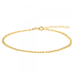 Bratara din argint 925 placat cu aur galben 24K - Cable Bratara din argint 925 placat cu aur galben 24K - Cable