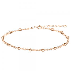 Bratara mana/picior din argint 925 placat cu aur roz - Ball