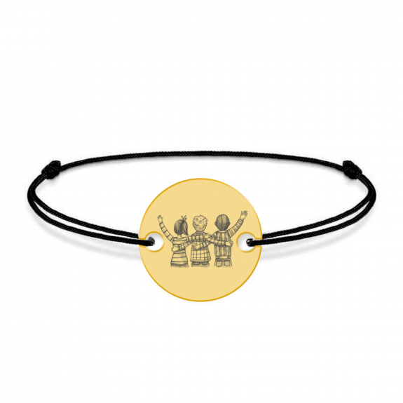 Friends - Bratara personalizata din argint 925 placat cu aur 24K pentru cei mai buni prieteni