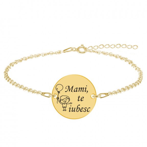 Granny - Bratara personalizata din argint 925 placat cu aur galben 24K - Banut