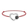 Paw Lover - Bratara personalizata inimioara si labuta - snur