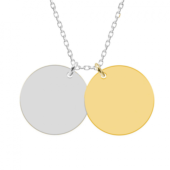 Ruth - Colier din argint personalizat cu doi banuti Ruth - Colier din argint personalizat cu doi banuti