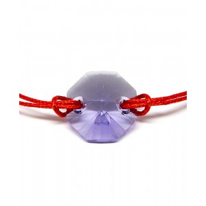 Lili - Bratara Snur si Cristale  Reglabila - Violet