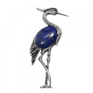 Cocor - Brosa Argintie si Lapis Lazuli