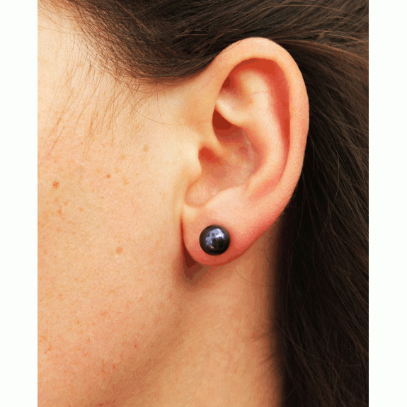 Clio - Cercei Argint si Perle - Dark Purple Clio - Cercei Argint si Perle - Dark Purple