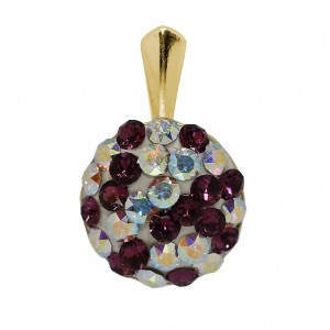 Zenobia - Pandantiv Argint Placat cu Aur si Cristale