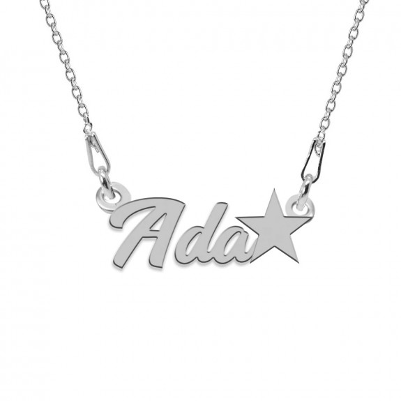 Colier Argint 925, Steluta, Nume Ada, 45 cm