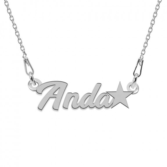 Colier Argint 925, Steluta, Nume Anda, 45 cm