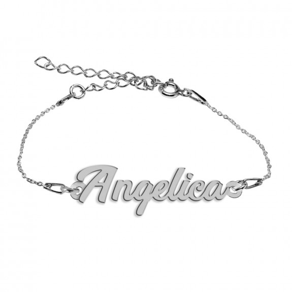 Bratara Argint 925, Nume Angelica , BijuBOX, 15 + 3 cm