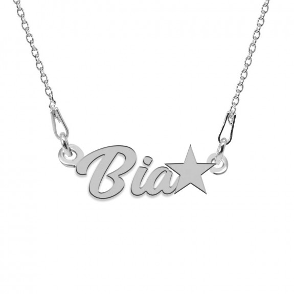 Colier Argint 925, Steluta, Nume Bia, 45 cm Colier Argint 925, Steluta, Nume Bia, 45 cm