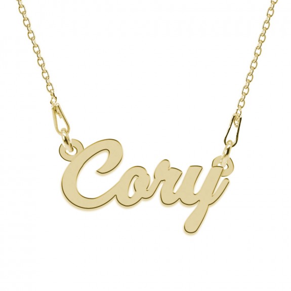Colier Argint Placat cu Aur 24 karate, Nume Cory, 45 cm
