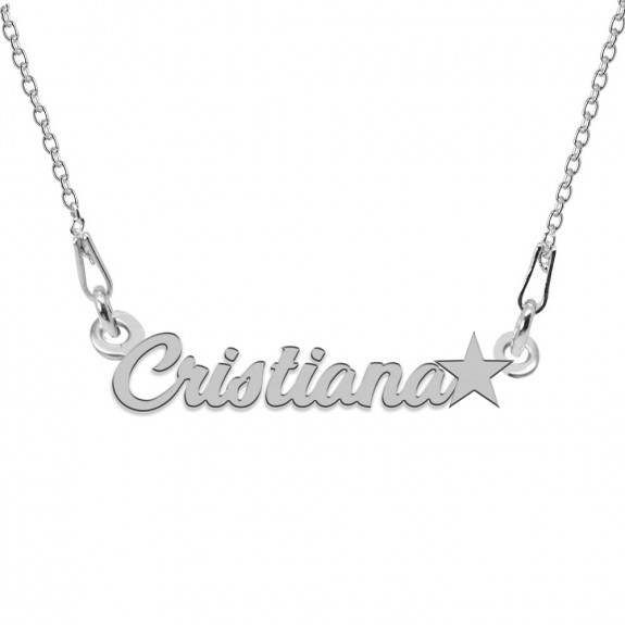 Colier Argint 925, Steluta, Nume Cristiana, 45 cm