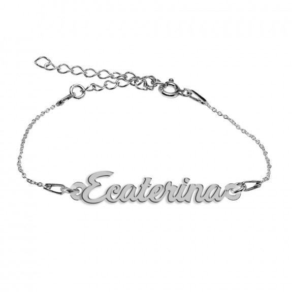 Bratara Argint 925, Nume Ecaterina , BijuBOX, 15 + 3 cm