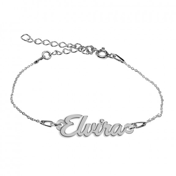 Bratara Argint 925, Nume Elvira , BijuBOX, 15 + 3 cm