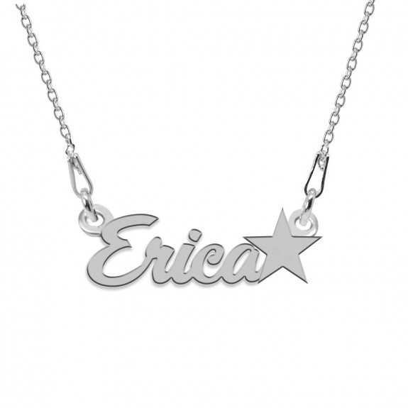 Colier Argint, Steluta, Nume Erica , 45 cm